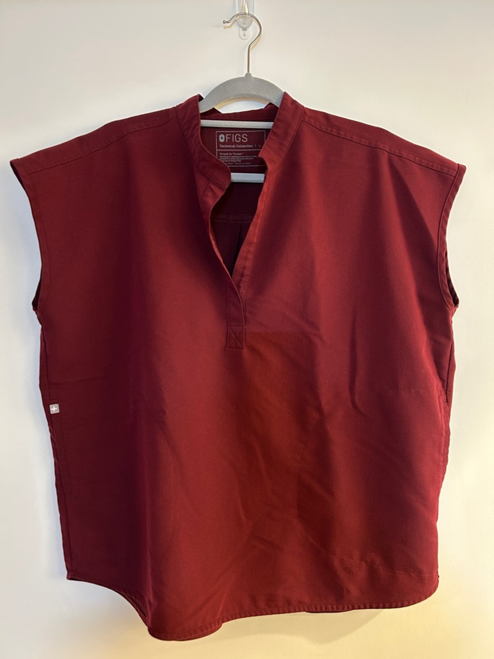 Figs women’s Rafaela Medical Top - Burgundy Red Maroon